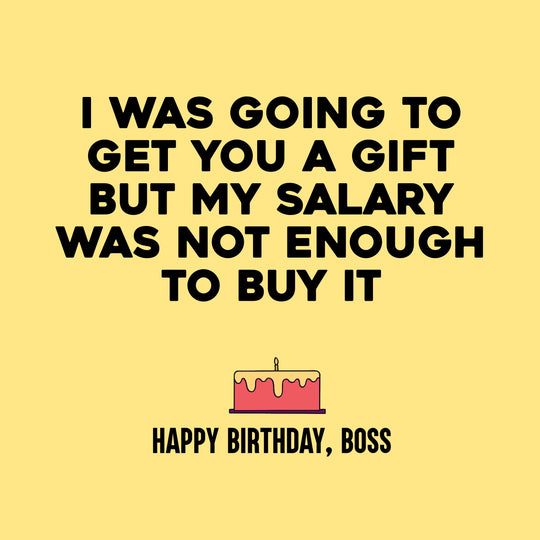 Funny Happy Birthday Boss Card