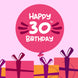 Balloon And Gifts Happy 30th Birthday Card