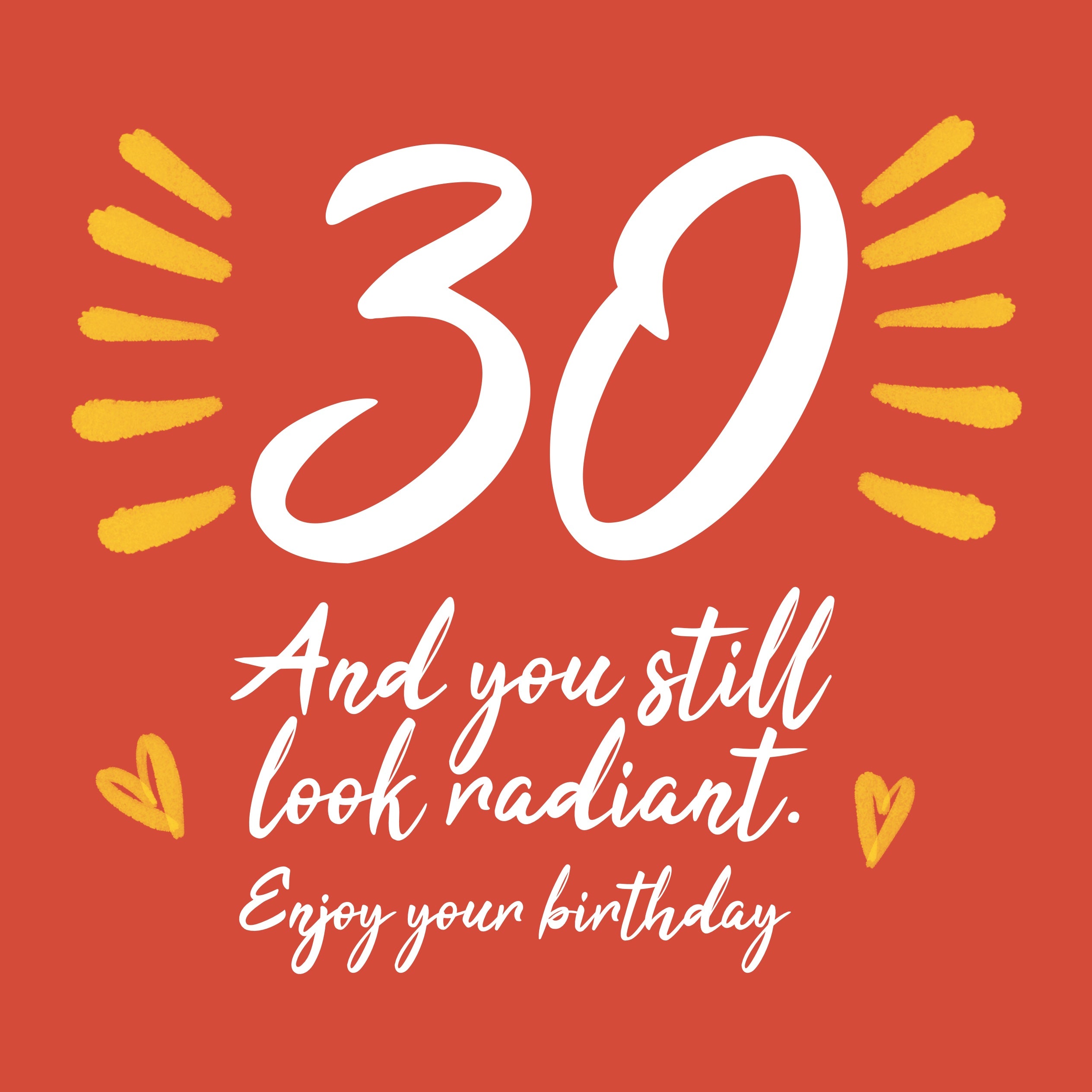 Still Look Radiant Happy 30th Birthday Card | Boomf