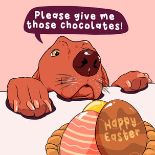 Funny Dog And Eggs Easter Card  Season_Easter Theme_Dog