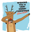 Merry Christmas Reindeer Doing Dab Card Season_Christmas Style_Funny Recipient_For Grandson