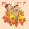 Cute Gay Couple Valentine's Card Season_Valentine’s Day, Style_Funny, Theme_LGBTQ