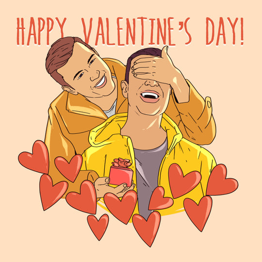 Cute Gay Couple Valentine's Card