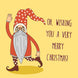 A Very Merry Christmas Cute Little Gnome Card
