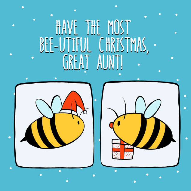 Have The Most Bee-Utiful Christmas Great Aunt Card Season_Christmas Seo_For Great Aunt