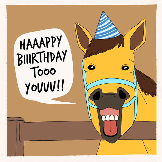 Horse Happy Birthday To Youuu Card