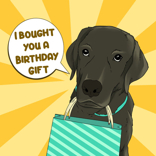 Birthday Gift Labrador Happy Birthday Card