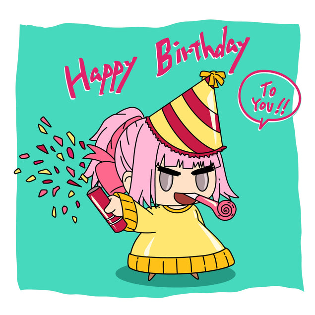 Happy Birthday Cute Padoru Card Occasion_Birthday Seo_Anime