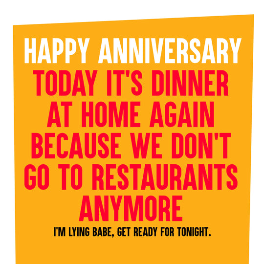 Funny Joke Happy Anniversary Card