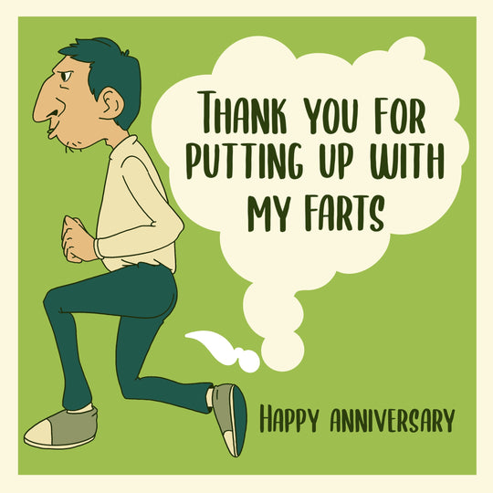 Putting Up With My Farts Happy Anniversary Card