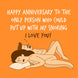 Putting Up With My Snoring Happy Anniversary Card