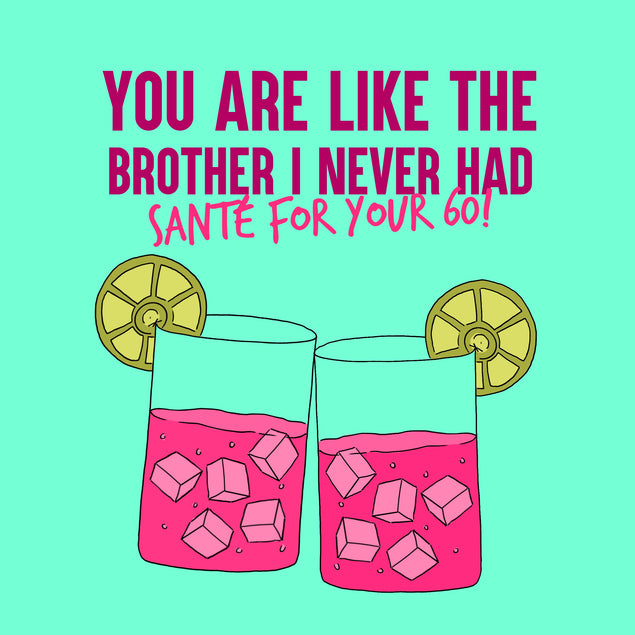 Sante For Your 60th Birthday Sister Card Milestone Age_60th Birthday