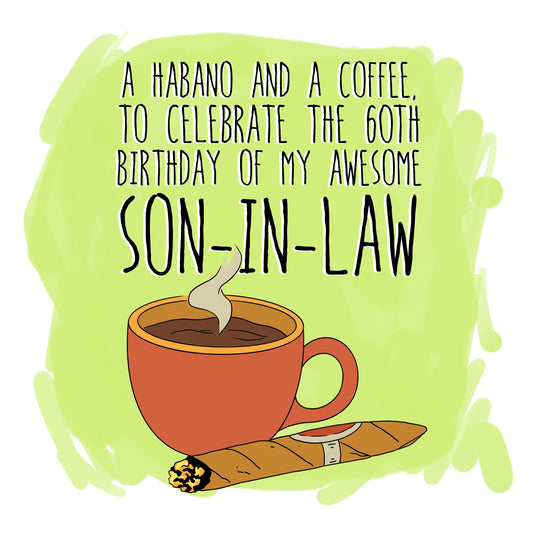 Habano And Coffee Happy Birthday Card