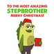 Merry Christmas Amazing Step Brother Funny Fish Card