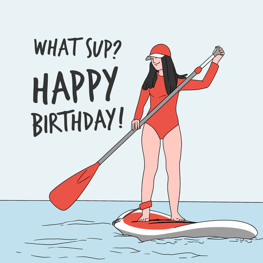 Sup Board Happy Birthday Card
