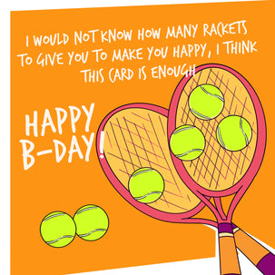 Tennis Rackets Happy Birthday Card Theme_Tennis