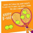 Tennis Rackets Happy Birthday Card Theme_Tennis
