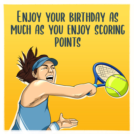Tennis Enjoy Your Birthday Card
