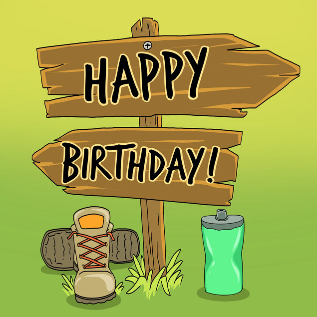Walking Paths Happy Birthday Card Seo_Walking