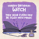 Happy Birthday Witch Card