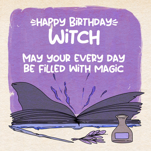 Happy Birthday Witch Card Seo_Witch