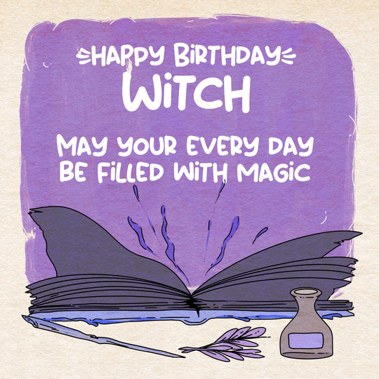 Happy Birthday Witch Card