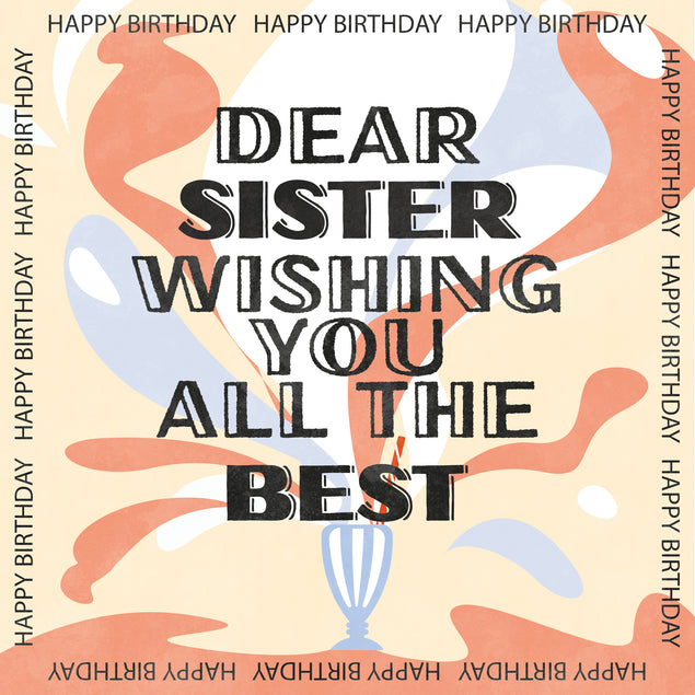 Milkshake Happy Birthday Sister