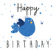 Cute Lovely Blue Bird Happy Birthday