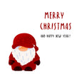Merry Christmas And Happy New Year Gonk Wearing Red Outfit Card Season_Christmas Seo_Gonk