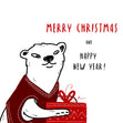 Otter With Gift Merry Christmas Card Season_Christmas Seo_Otter