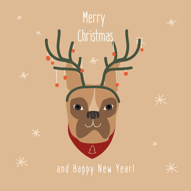 Dear Dog Merry Christmas And Happy New Year