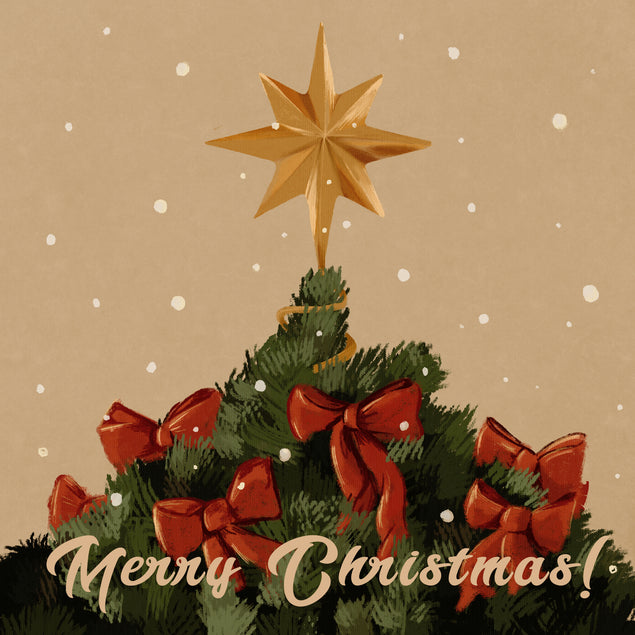 Merry Christmas Vintage Christmas Tree