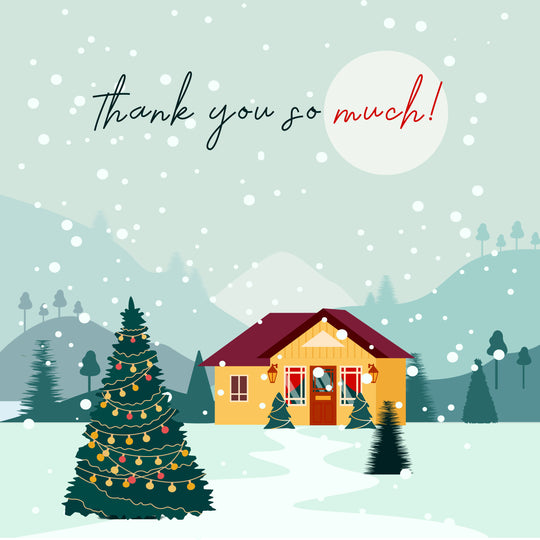 Thank You So Much Marvelous Christmas Scenery