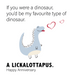 Lick-a-lot-a-pus Dinosaur Anniversary Card