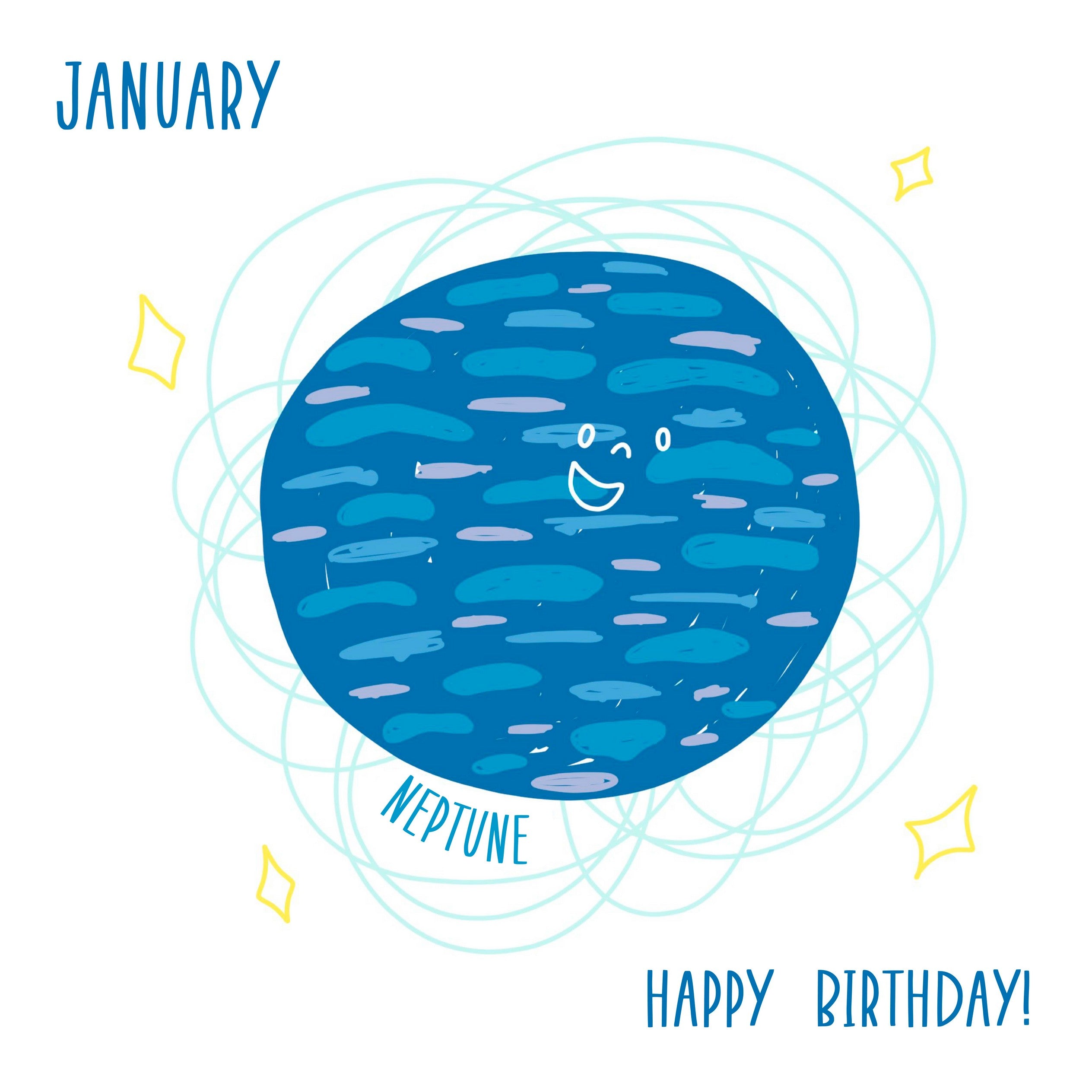 Planets Happy January Birthday | Boomf