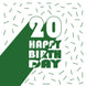 Graphic Green Happy 20th Birthday