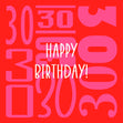 Happy 30th Birthday Red Background