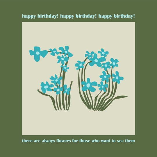 Flowers For Those Who Wants To See Them 70th Birthday Card