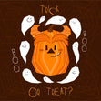 Trick Or Treat Cute Pumpkin Happy Halloween