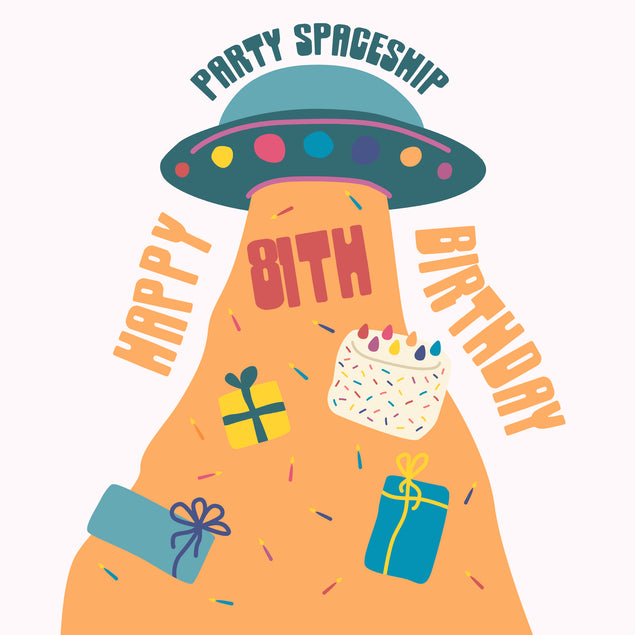 Party Spaceship Happy 81st Birthday