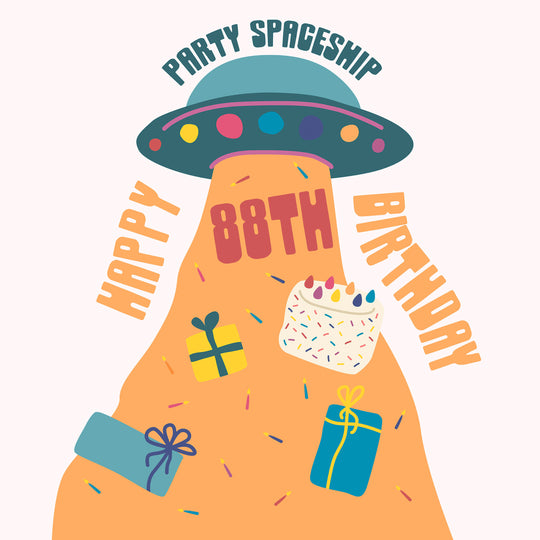 Party Spaceship Happy 88th Birthday