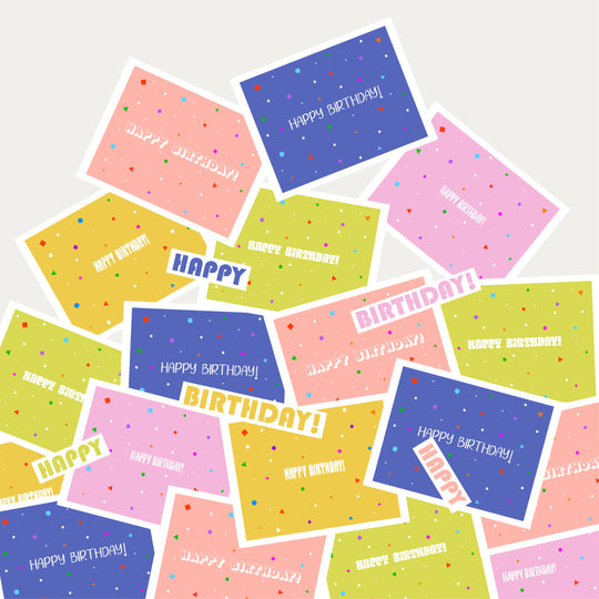 Happy Birthday Colourful Cards