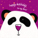 Purple Dotted Background Cute Panda Happy Birthday My Love