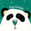 Panda With Green Nose Happy Birthday