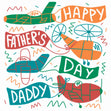 Happy Father's Day Colourful Planes
