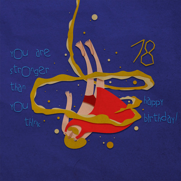 Man In A Red Cape Happy 18th Birthday