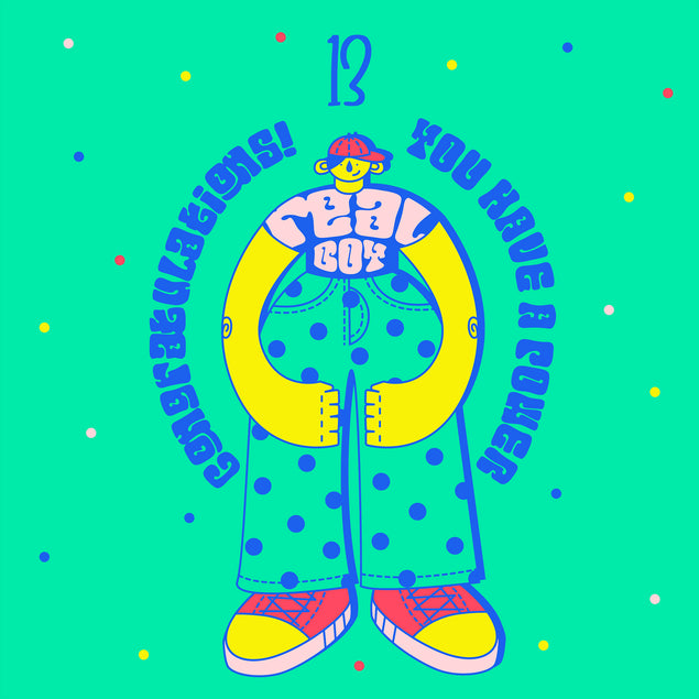 Real Boy Congratulations Happy 13th Birthday