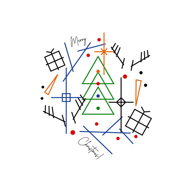 Merry Christmas Abstract Christmas Tree