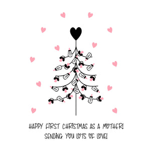 Special Christmas Tree Happy 1st Christmas As A Mother Card Season_Christmas Recipient_For Baby Sender_From Parents