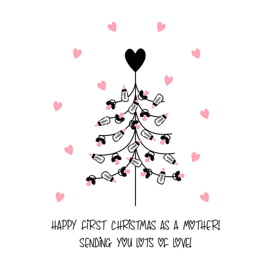Special Christmas Tree Happy 1st Christmas As A Mother Card